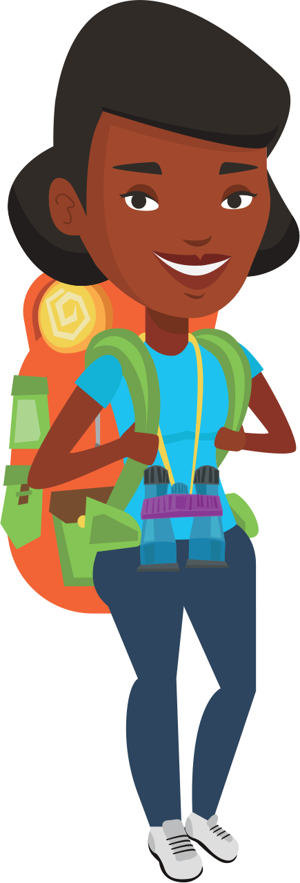 Palm Coast, Florida - Female Farmer Cartoon (435x1279)