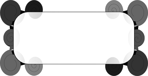 Gray Decorative Border - Text Box Clipart Transparent (512x265)