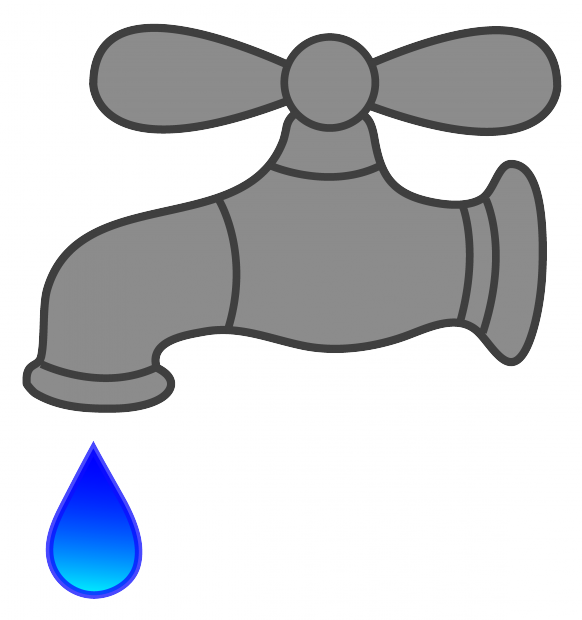 Dripping Faucet - Faucet Clipart (582x620)