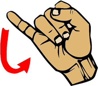 Enter Your Name In The Box Below And Then Press Go - Sign Language For J (450x450)