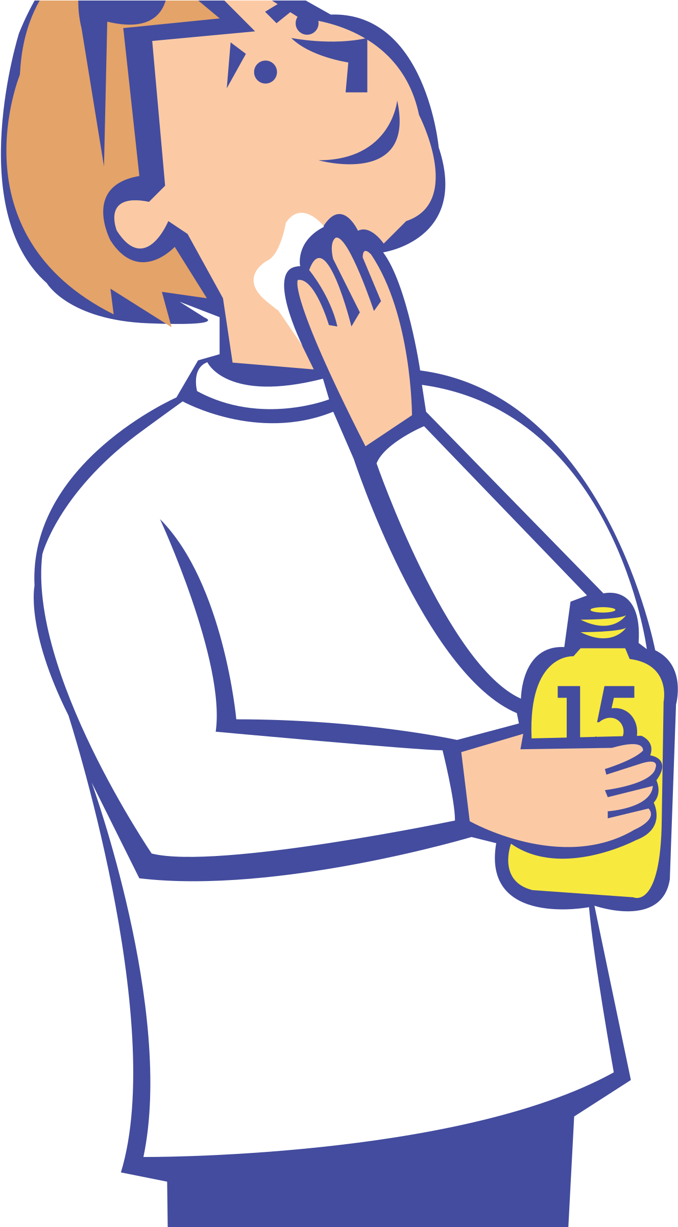 Sun Cream Clip Art With Photos Medium Size - Put On Sun Cream (1855x2400)