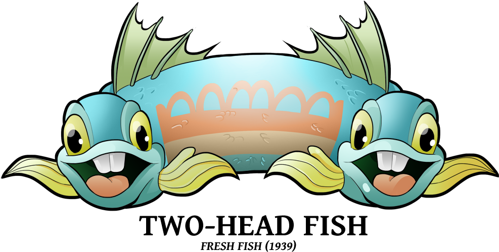 2 Head Fish By Boscoloandrea - Daffy Duck's Fantastic Island (1000x511)