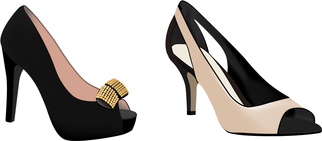 Shoe High Heeled Footwear Sandal Clip Art - Shoe High Heeled Footwear Sandal Clip Art (1072x482)