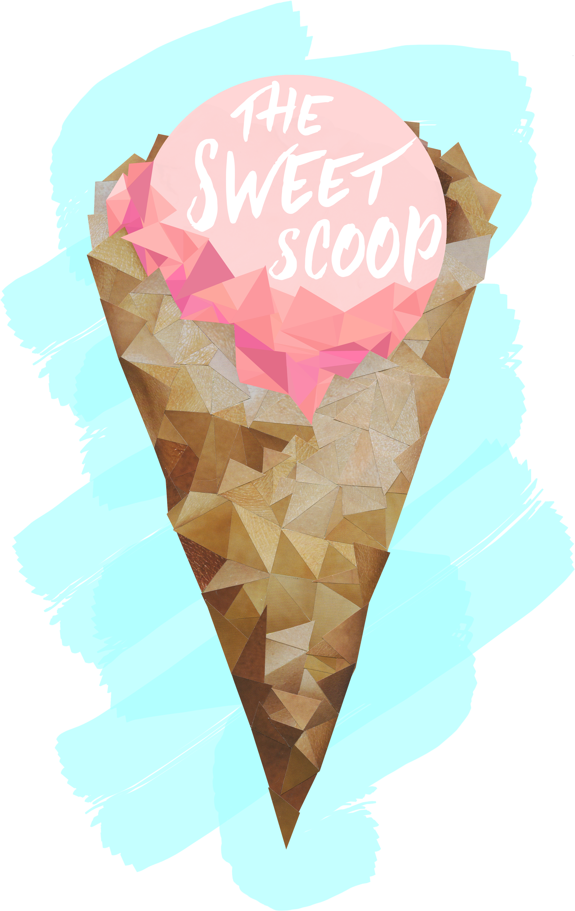 The Ice Cream Cone Is Composed Of Photos Of Human Skin - Construction Paper (2000x3150)