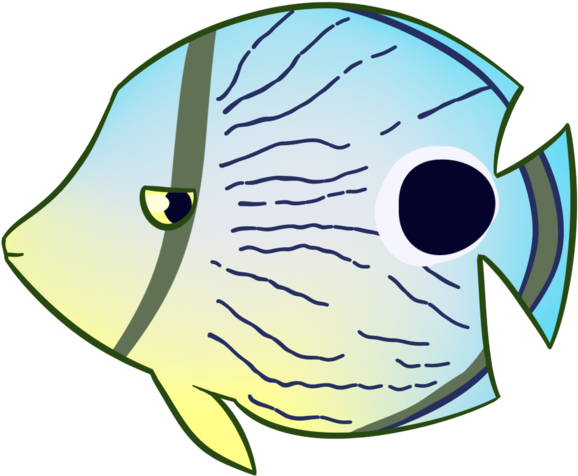 Four-eyed Butterfly Fish By Kajuale - Four-eyed Butterfly Fish By Kajuale (600x510)