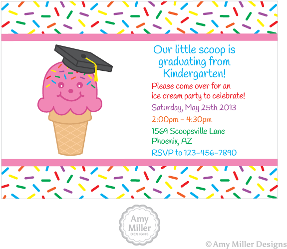 Preschool Or Kindergarten Graduation Diy Printable - Ice Cream Graduation Party (600x600)