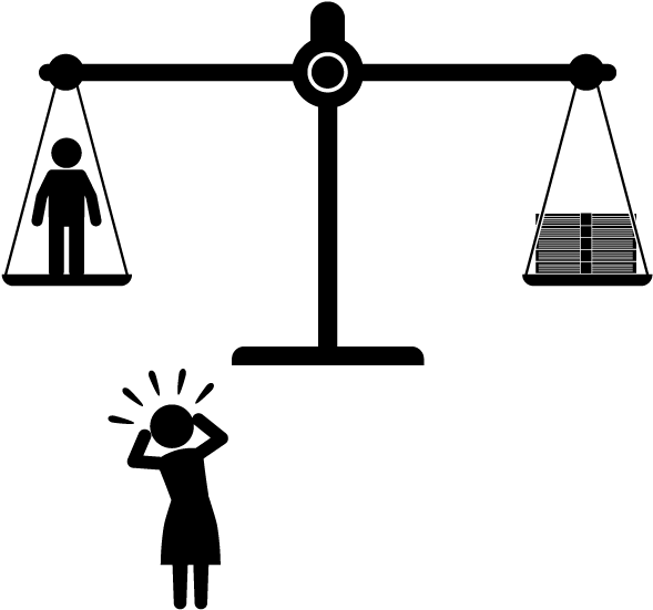 School And Study - お金 悩む イラスト (640x640)