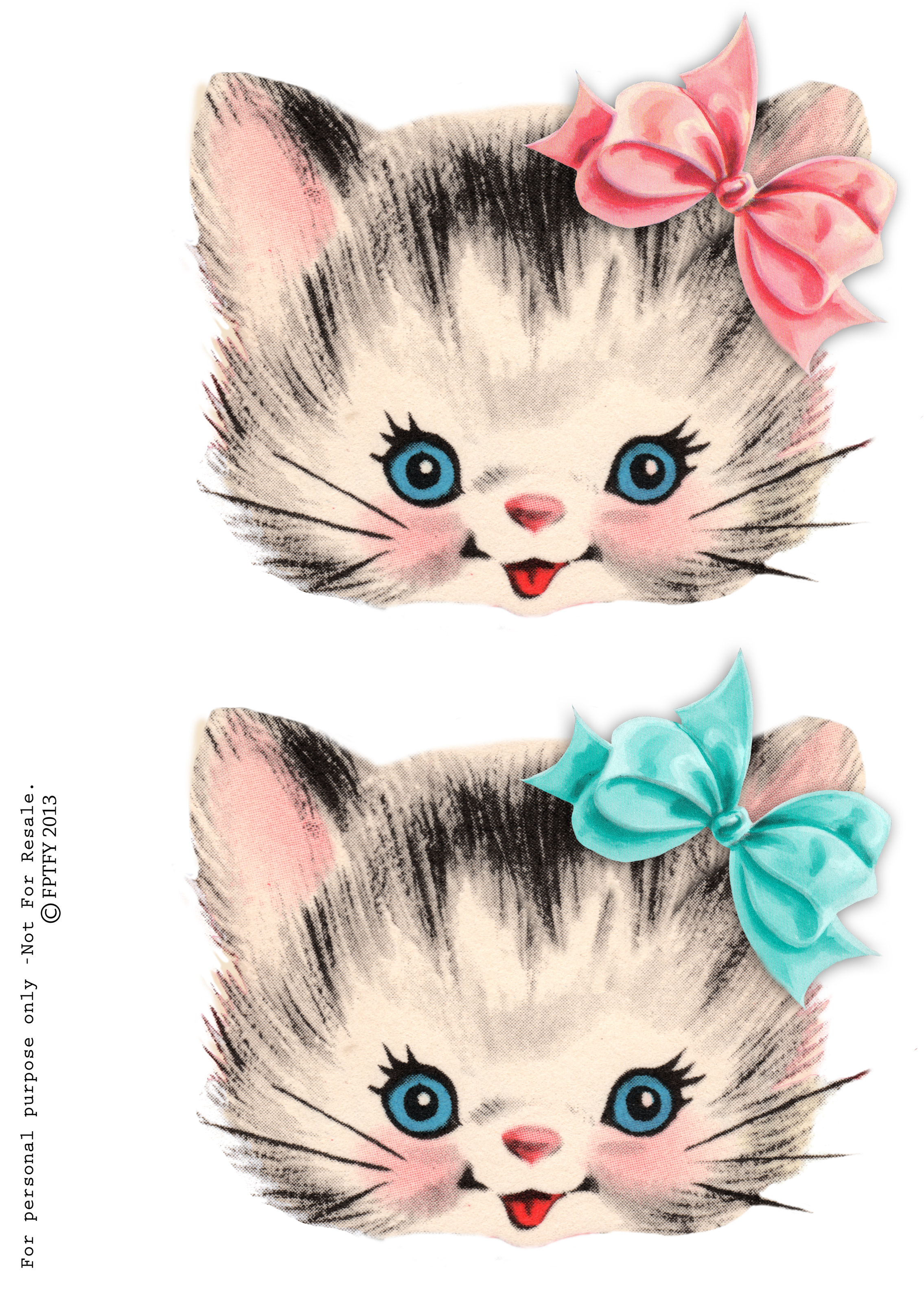 Vintage Baby Clip Art Photo Medium Size - Vintage Kitty Birthday Party (2550x3300)