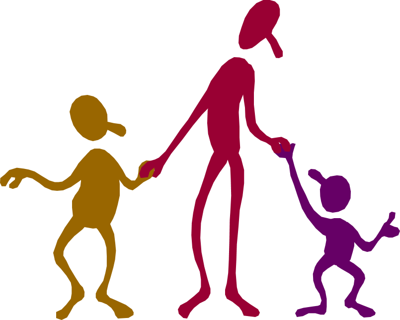 Clip Art Image Of Parent With Children - Promoting Anti Discriminatory Practice (805x644)