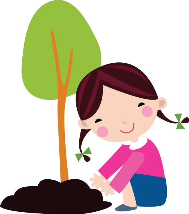 Welcome To Kids Day At The Market, 9 Am - Planting Cartoon (660x748)