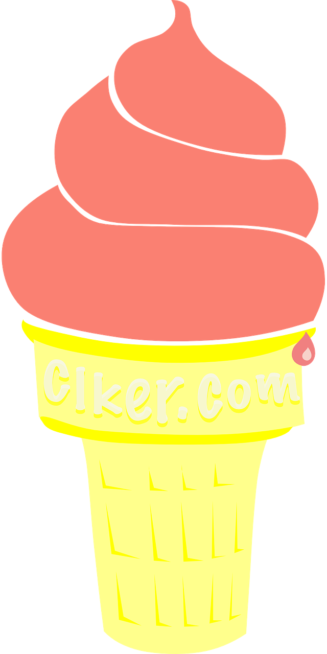 Pink Ice Cream Cone Summer Png Image - Ice Cream Cone Svg (640x1280)