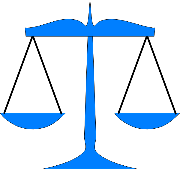 Scales Of Justice Clip Art (600x561)