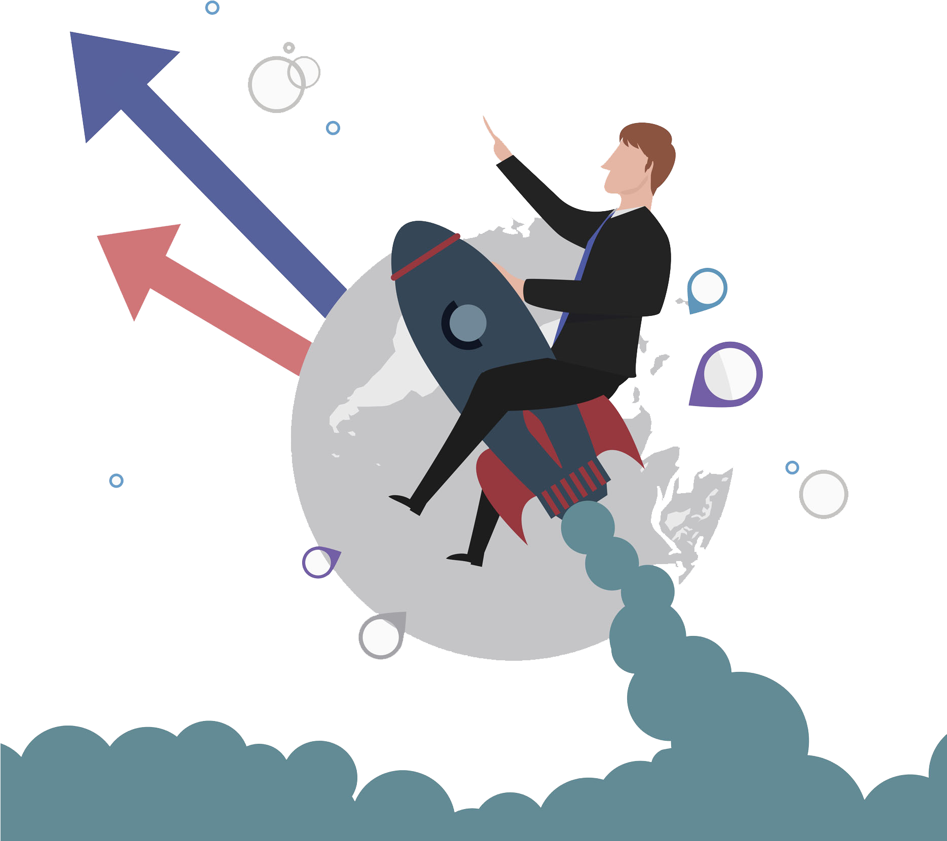 Cartoon Drawing - Rocket Man - Rocket Man Png (1870x1868)