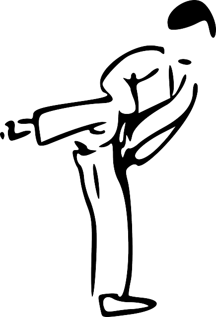Recreation Stick, Outline, People, Girl, Self, Person, - Karate Clip Art (435x640)