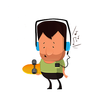 Listening To Music With Skateboard Uncle - Listening To Music With Skateboard Uncle (500x500)