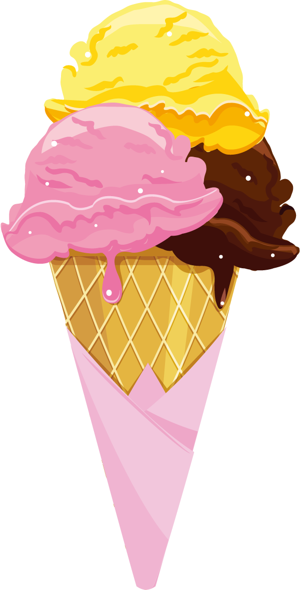 Neapolitan Ice Cream Ice Cream Cone Dessert - Neapolitan Ice Cream Ice Cream Cone Dessert (600x1179)