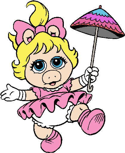 Baby Miss Piggy - Muppet Babies Miss Piggy (428x524)