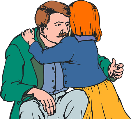Girl Hugging Father - You're The Uncle Greeting Card (450x411)