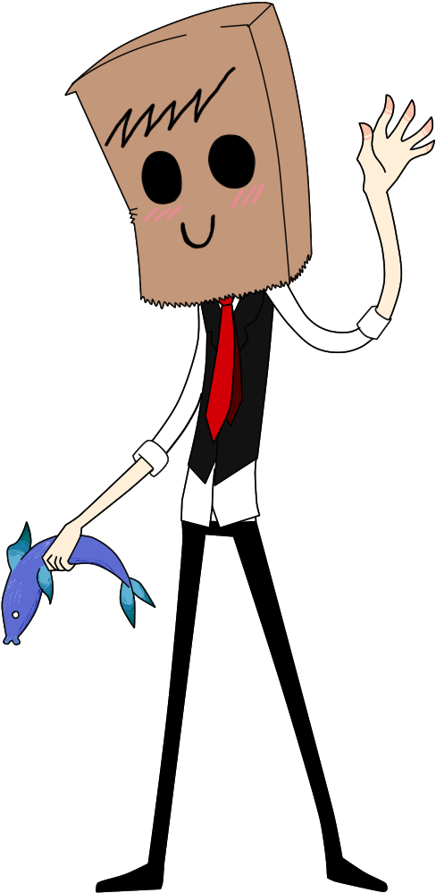 Bag Head By Fancy-tramp - Cartoon (800x1000)