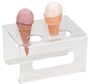 Dispense Rite Ice Cream Cone Holder 1 5/8" - Dispense Rite Ctcs-4c Clear Acrylic Ice Cream Cone (376x338)