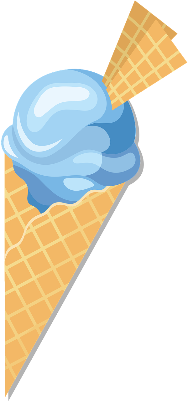 Ice Ice Cream Waffle Dessert Png Image - Gambar Kartun Es Krim Lucu Vanilla (640x1280)