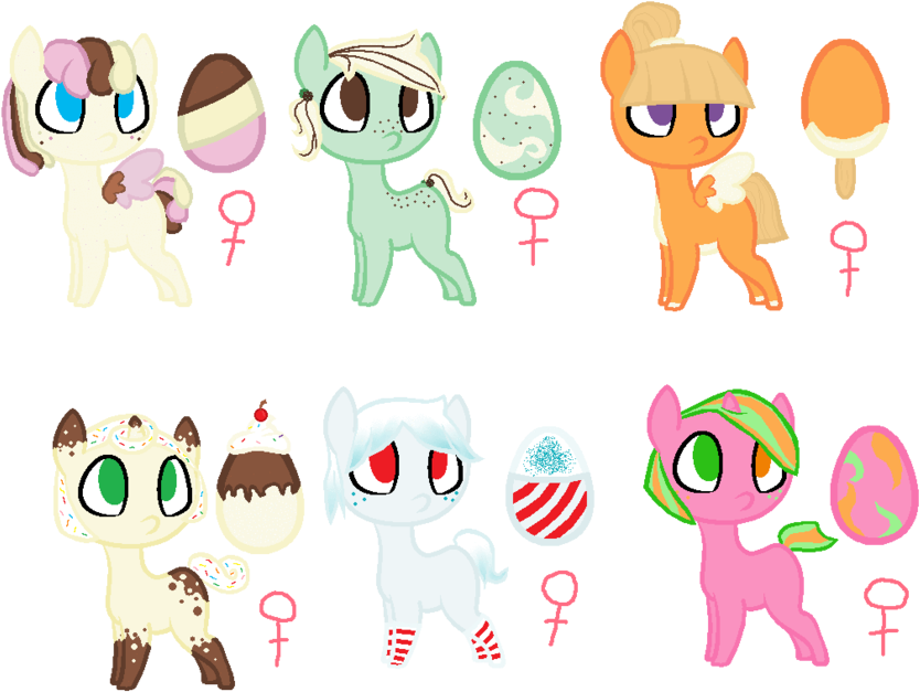 Ice Cream Mlp Adoptables By Cakin It Up - Cartoon (900x699)