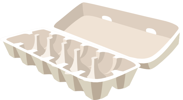 Egg Carton Clip Art At Clker - Egg (600x329)