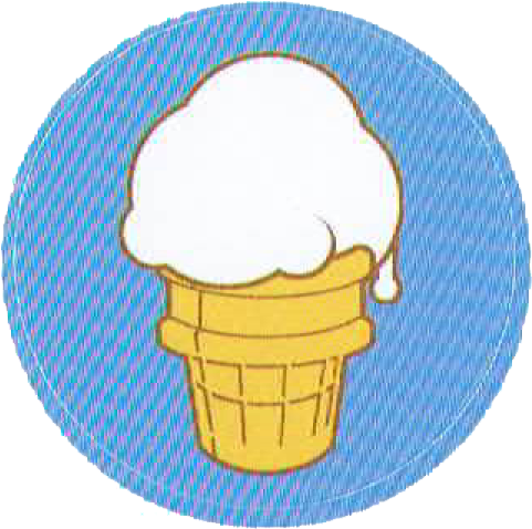 Ice Cream Cone Stickers (538x522)