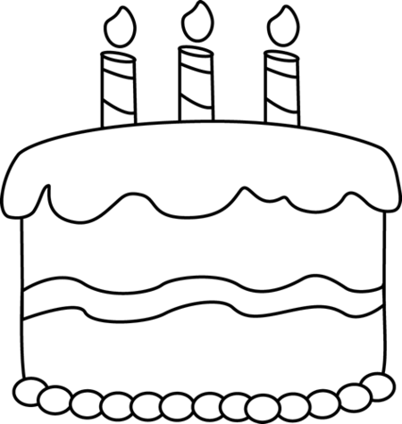 Brilliant Ideas Birthday Cake Clip Art Black And White - Brilliant Ideas Birthday Cake Clip Art Black And White (450x475)