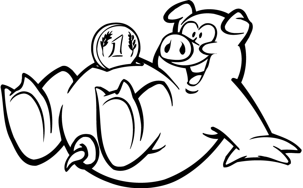 Domestic Pig Wealth Clip Art - Domestic Pig Wealth Clip Art (1000x622)