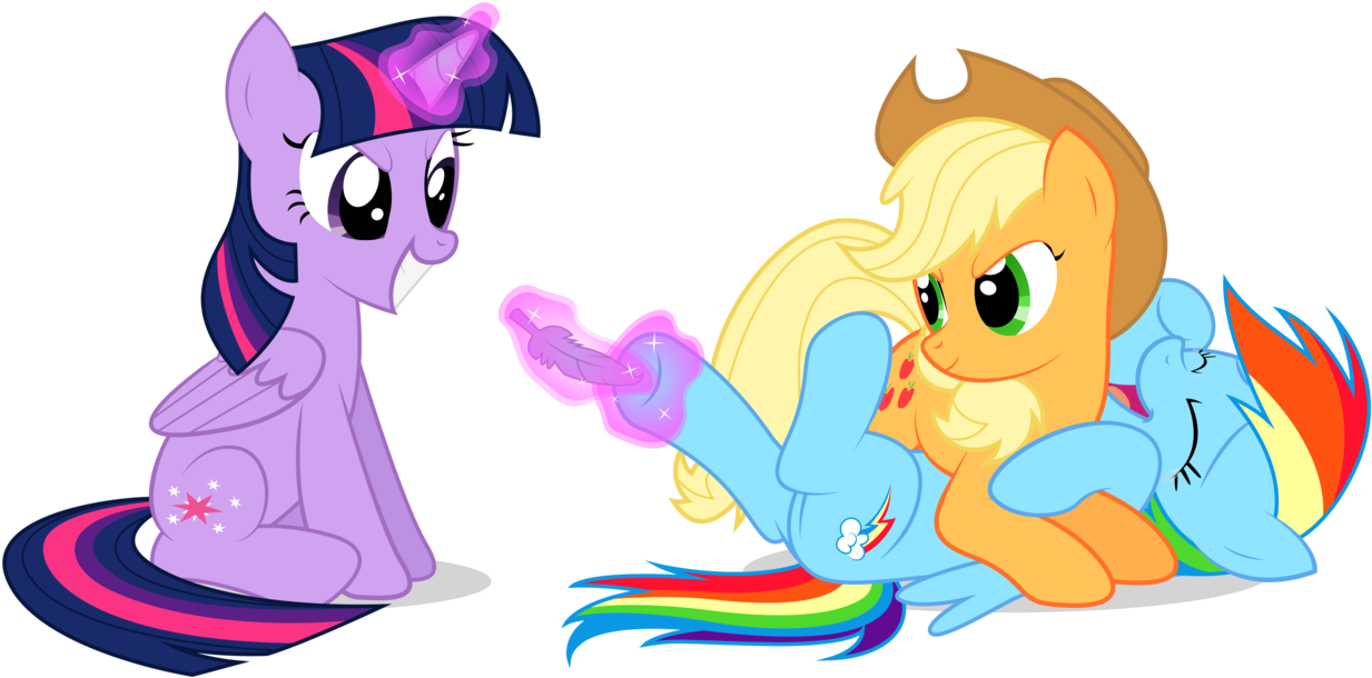 Rainbow Dash Pinkie Pie Pony Twilight Sparkle Applejack - Mlp Rainbow Dash Tickle (1254x637)
