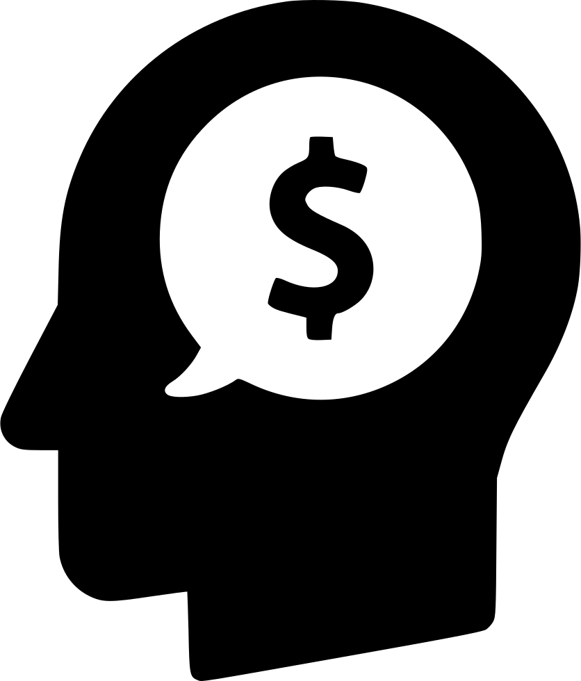 Money Head Finance Dollar Idea Opportunity Comments - Icon Head Money (836x980)