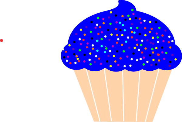 Cupcake Svg Clip Arts 600 X 404 Px - Cupcake With Spinkles Clipart (600x404)