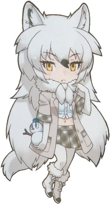 Arctic Wolf Japari Library, The Kemono Friends Wiki - Kemono Friends Arctic Wolf (395x671)
