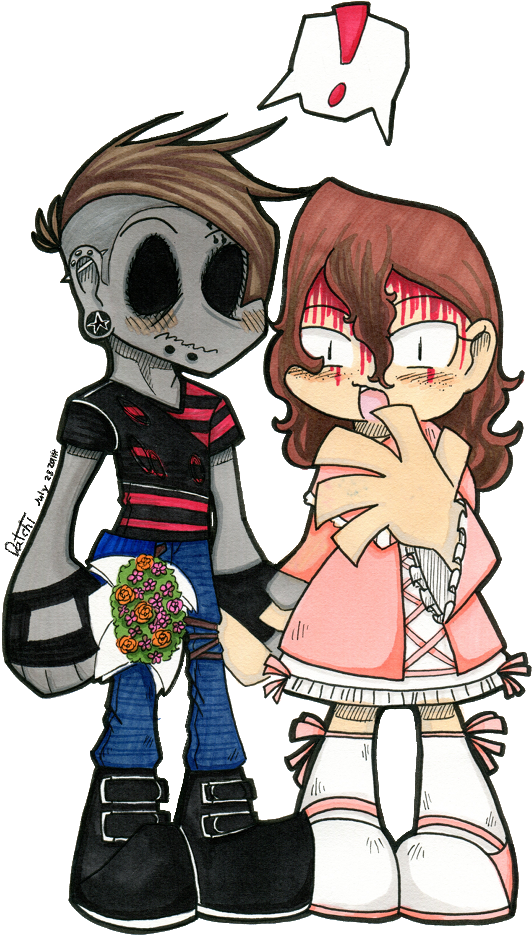 Eyeless Jack Clipart Sally - Sally X Masky (681x1000)