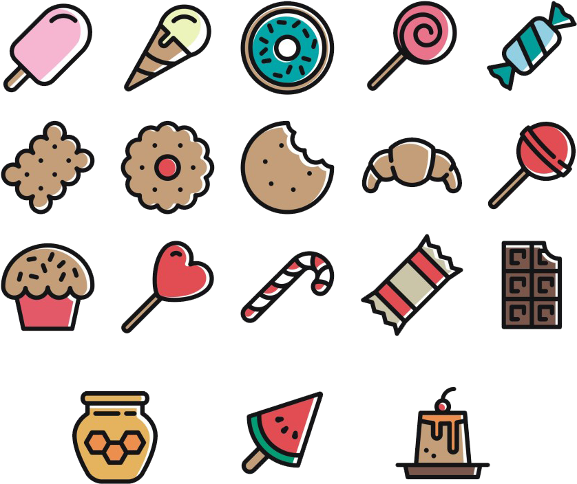 Ice Cream Candy Dessert Icon - Sweets Icon (1024x1024)