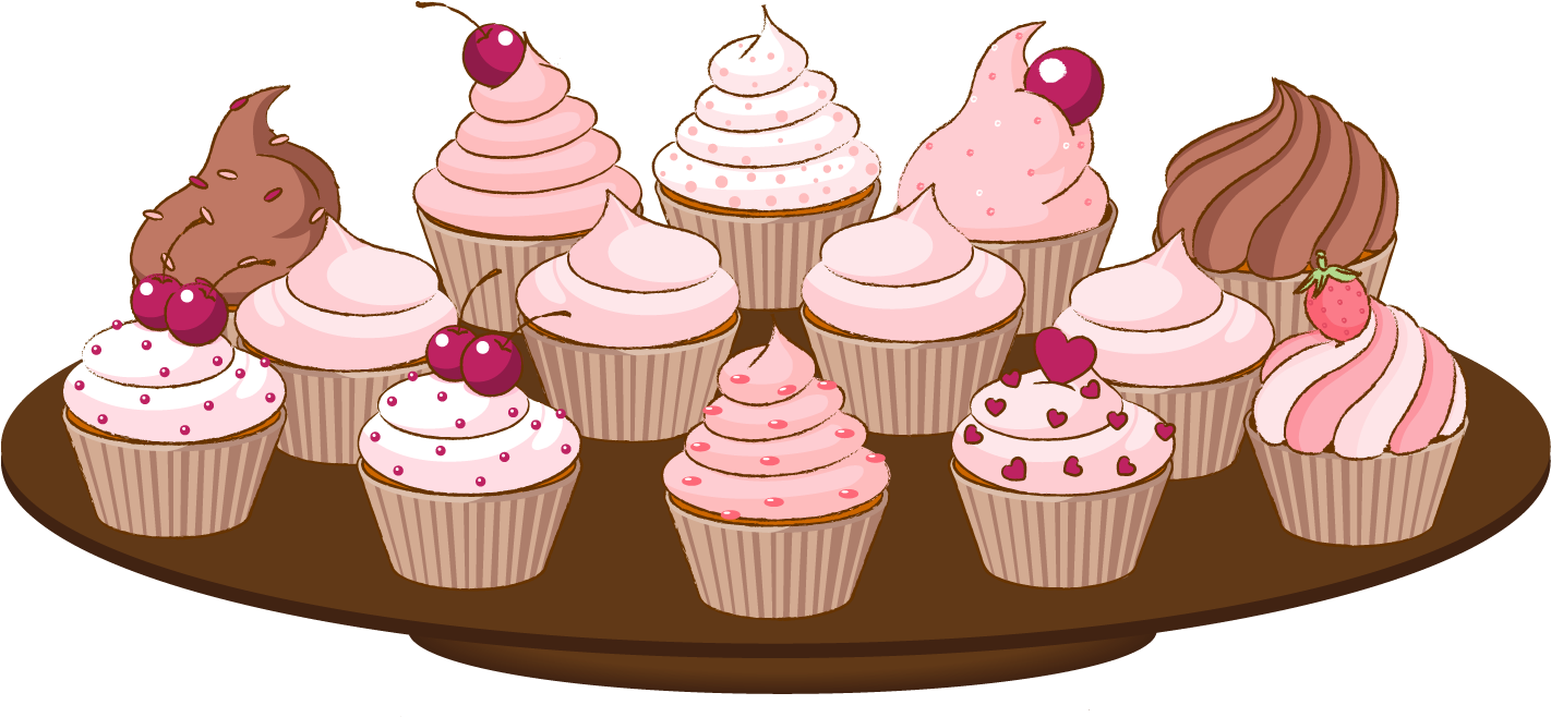 Cupcake Clipart Border - Bake Sale Clipart Png (1421x689)