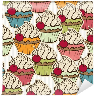 Seamless Pattern Made Of Cupcakes - ファーウェイ Huawei Mate9liteケース スマホケース Simフリー デザート 044 受注生産(光沢仕上)-huaweip9lite-dzkb044 (400x400)