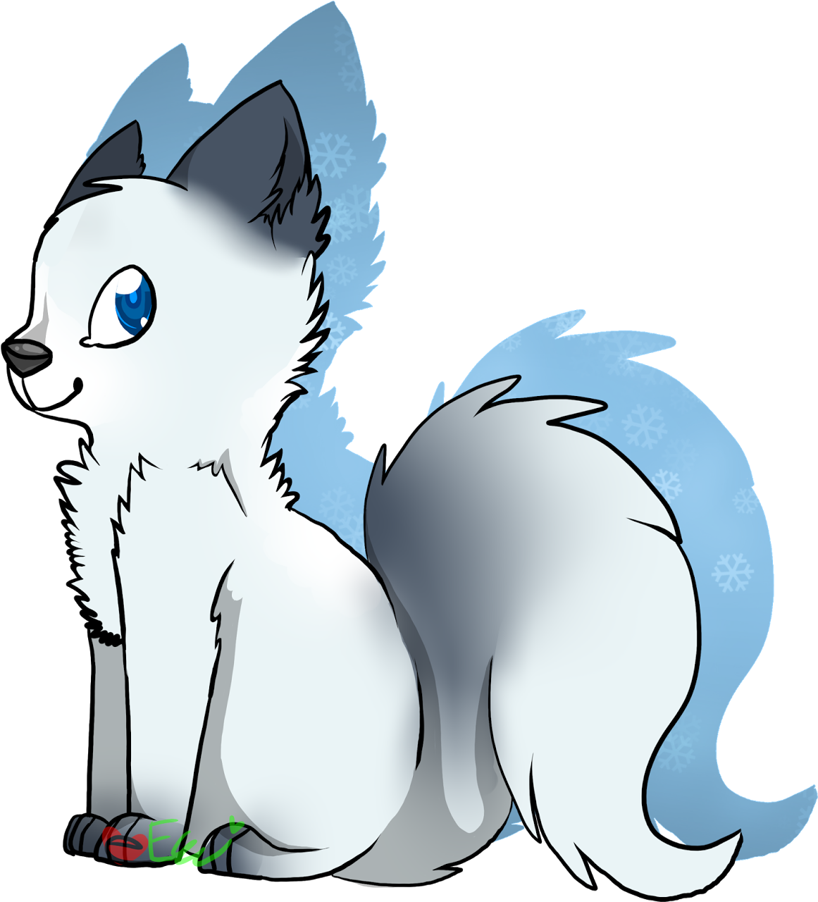 Wolf Clipart Arctic Wolf - Tiny Arctic Fox Clipart (1600x1600)