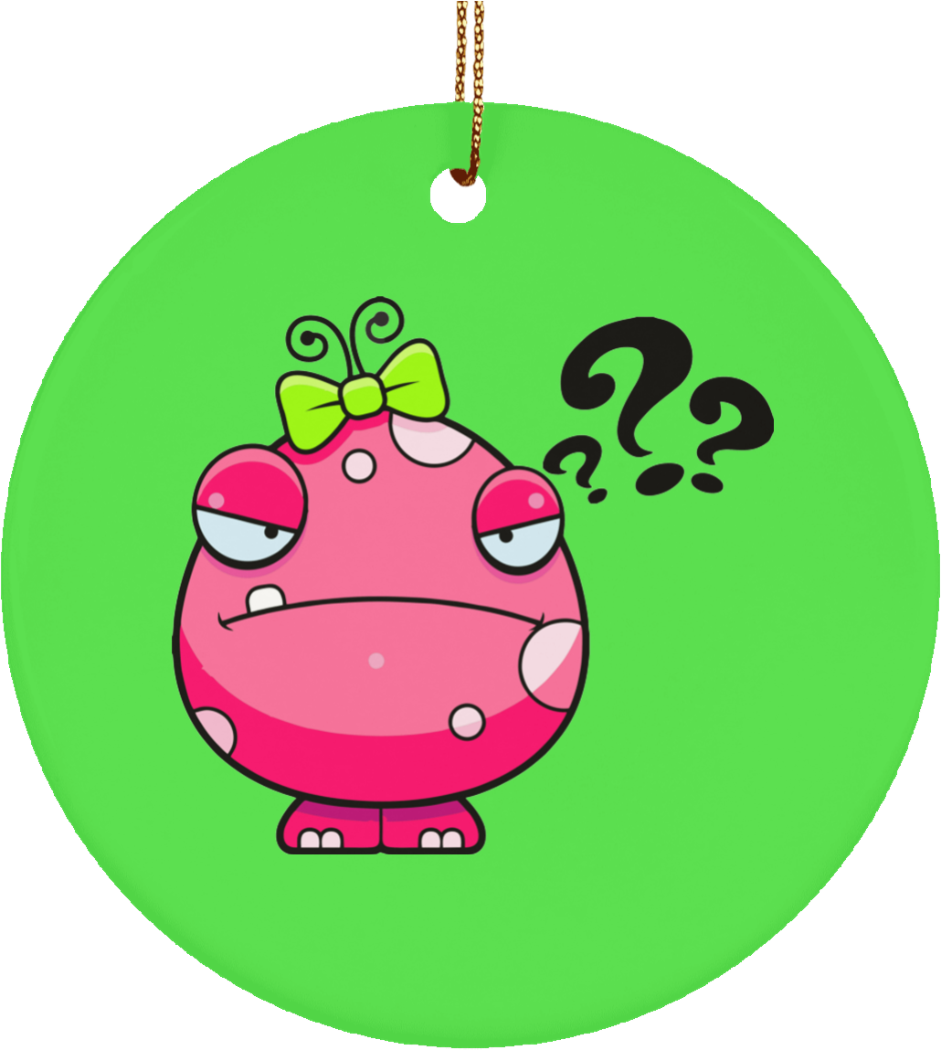Misdiagnosis Monster Ceramic Circle Ornament - Wtf: What The Fact? [book] (1155x1155)