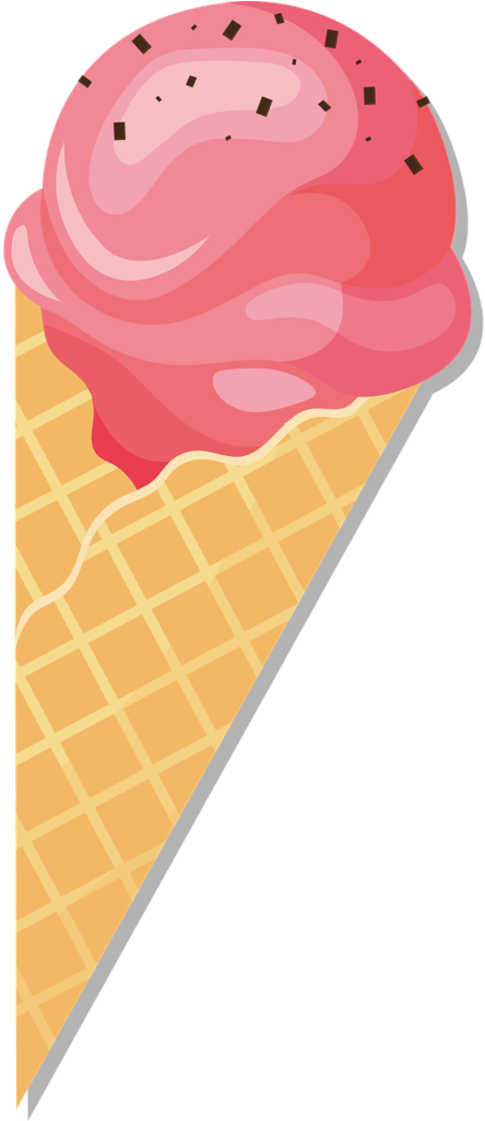 Waffle Cone Clipart Gelato - Ice Cream Vector Png (512x1024)
