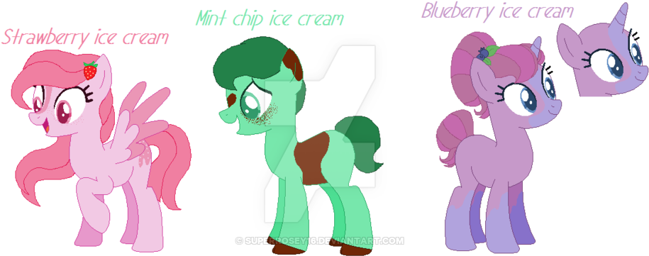 Ice Cream Ponies Adoptables 1 Closes By Superrosey16 - Cartoon (1024x415)