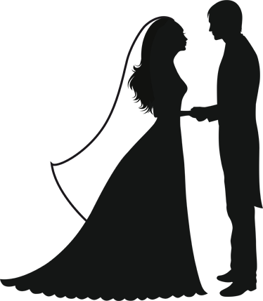 Sacrament Of Holy Matrimony Information - Bride And Groom Sticker (374x429)