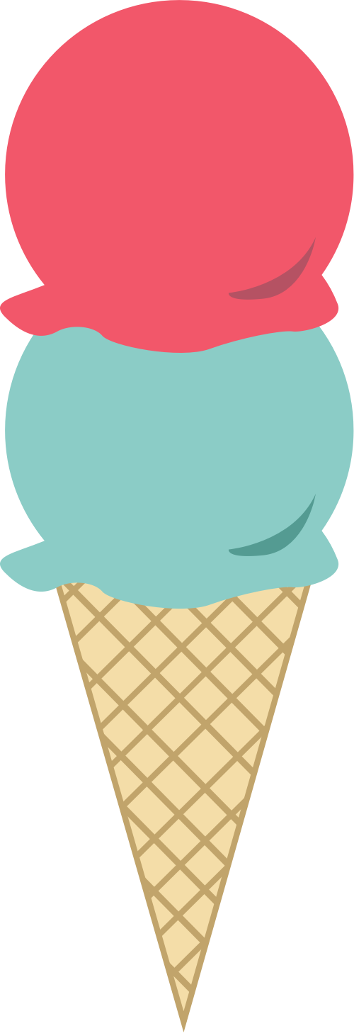 Ice Cream Cone Clipart Of Ice - Ice Cream Cone Vector Png (500x1458)