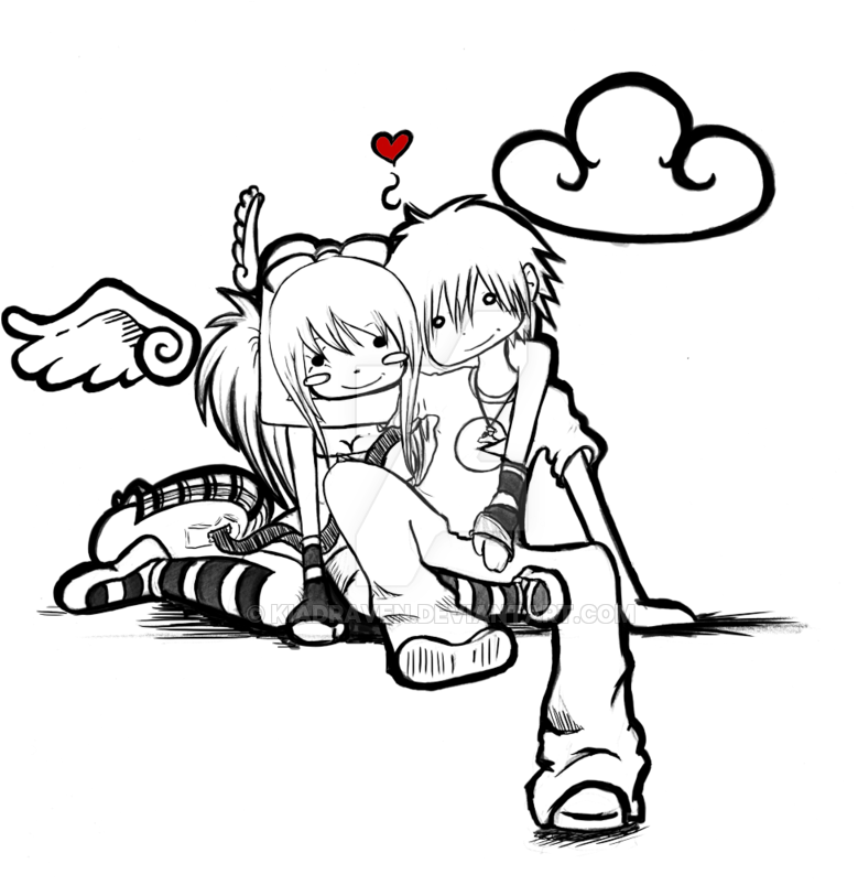 My Best Friend By Kiadraven On Deviantart - Best Friend Drawing Transparent (800x812)