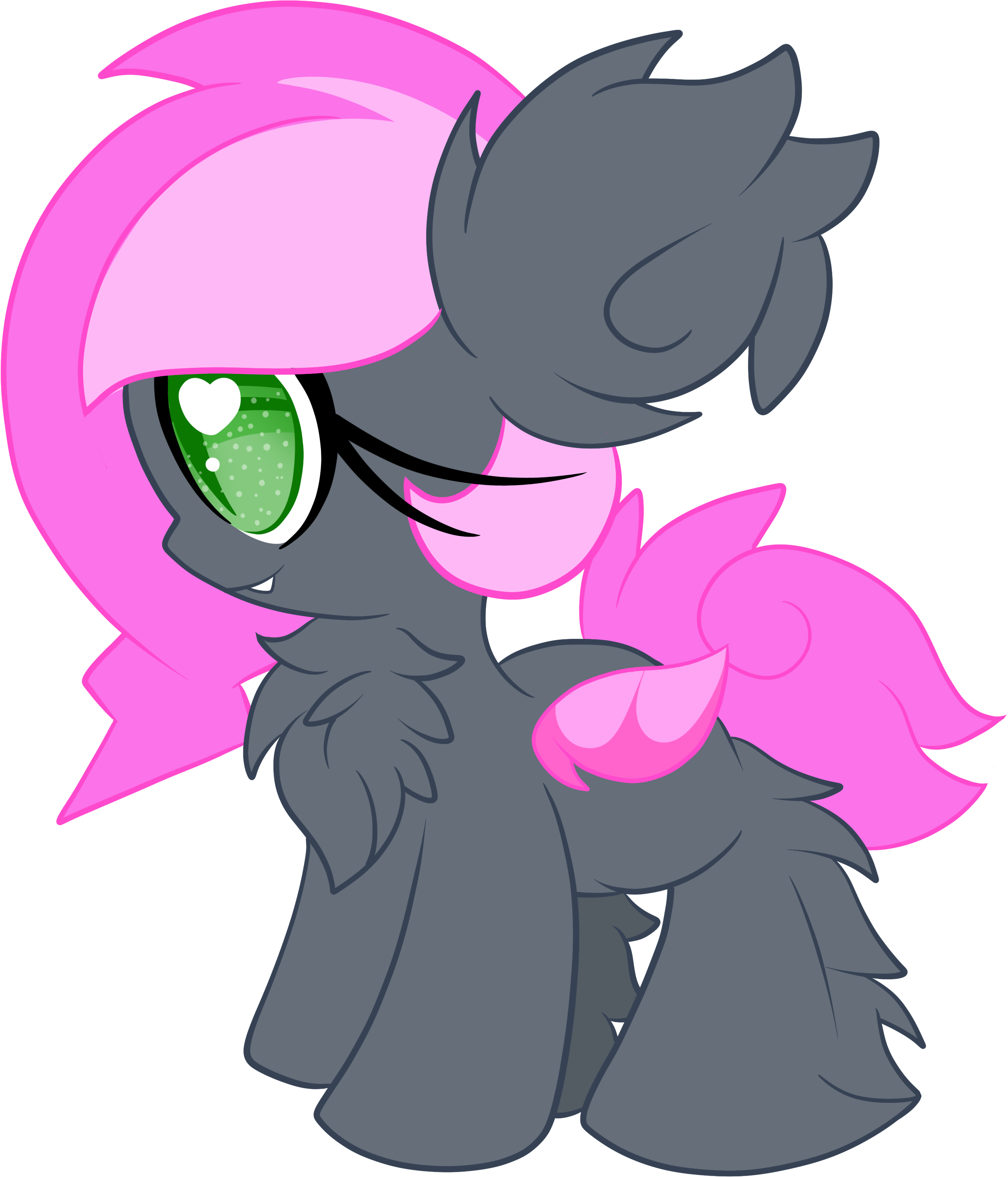 Lorehoshiko, Bat Pony, Blank Flank, Fluffy, Heart Eyes, - Cube (3000x3366)