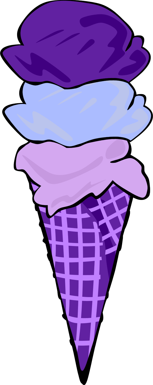 Purple Ice Cream Clipart - Purple Ice Cream Clip Art (600x1502)