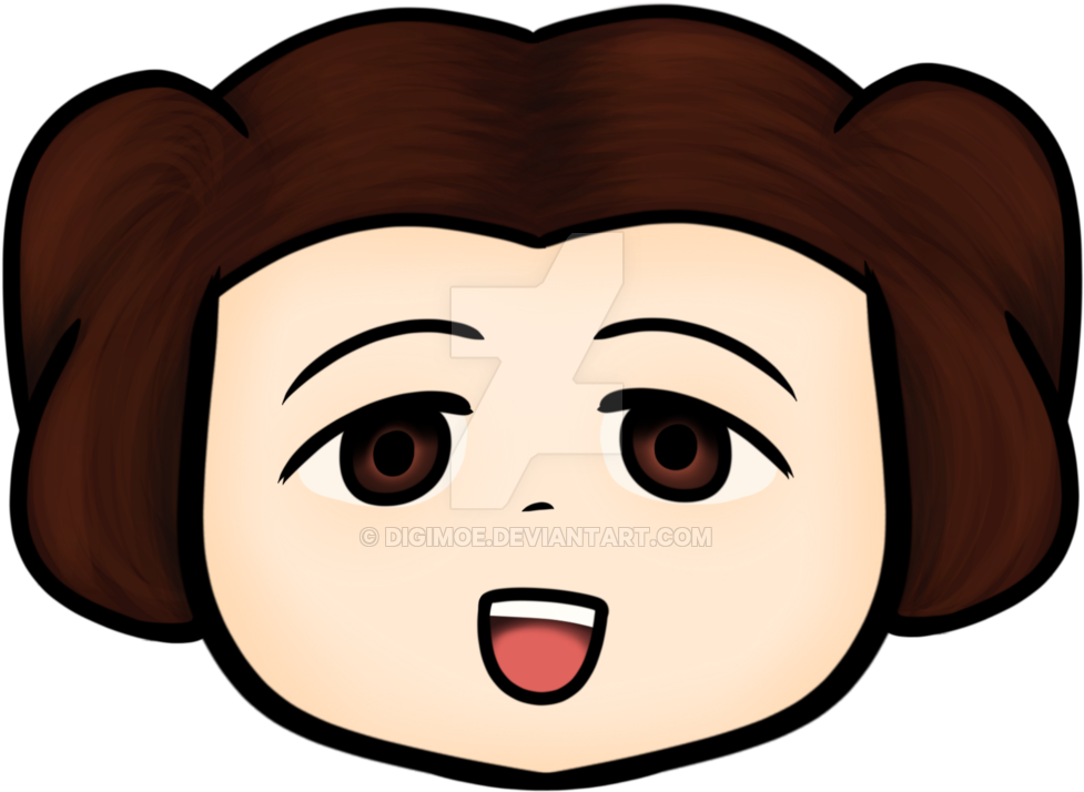 Chibi Princess Leia By Digimoe - Princess Leia Hair Cartoon (1024x1024)