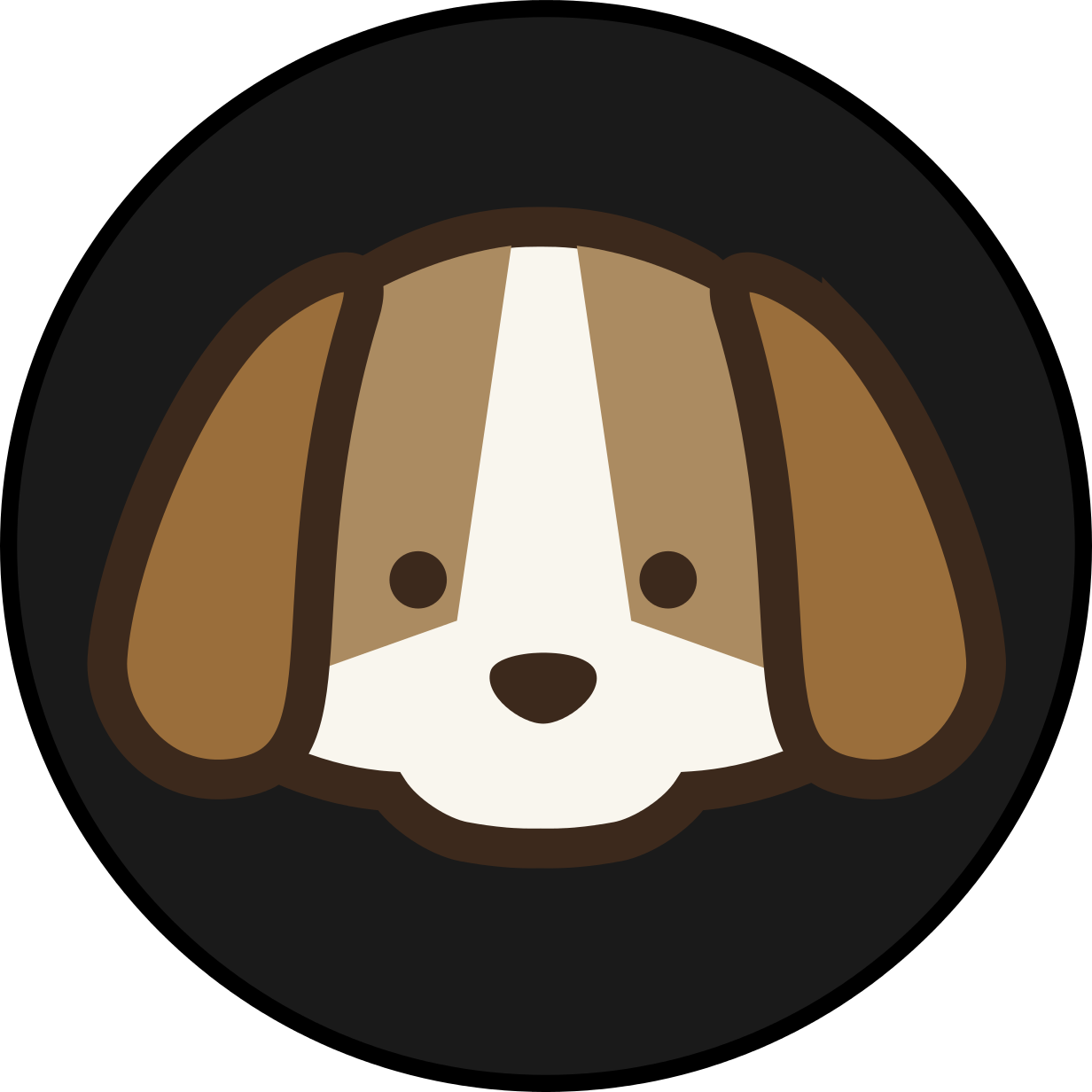 Circle Dog Big - Puppy Face (1232x1232)