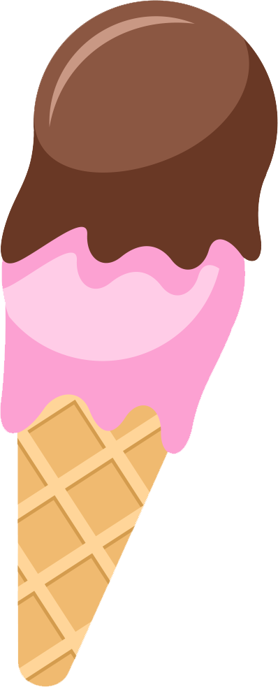 Neapolitan Ice Cream Hot Chocolate Ice Cream Cone Snow - Ice Cream (398x983)